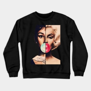 Marilyn Monroe And Audrey Hepburn Bubble Crewneck Sweatshirt